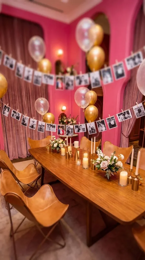 Personalized Photo Garland Centerpiece