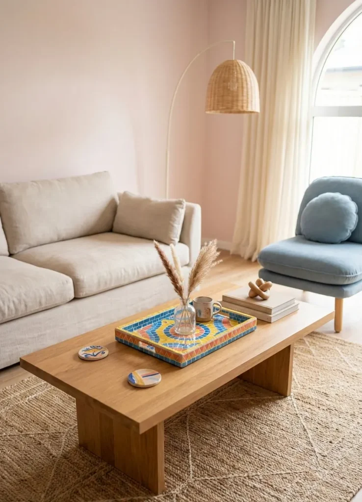 Playful Mosaic or Colorful Artistic Accent Piece