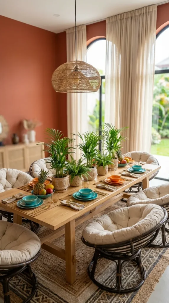 Potted Palms And Tropical Décor