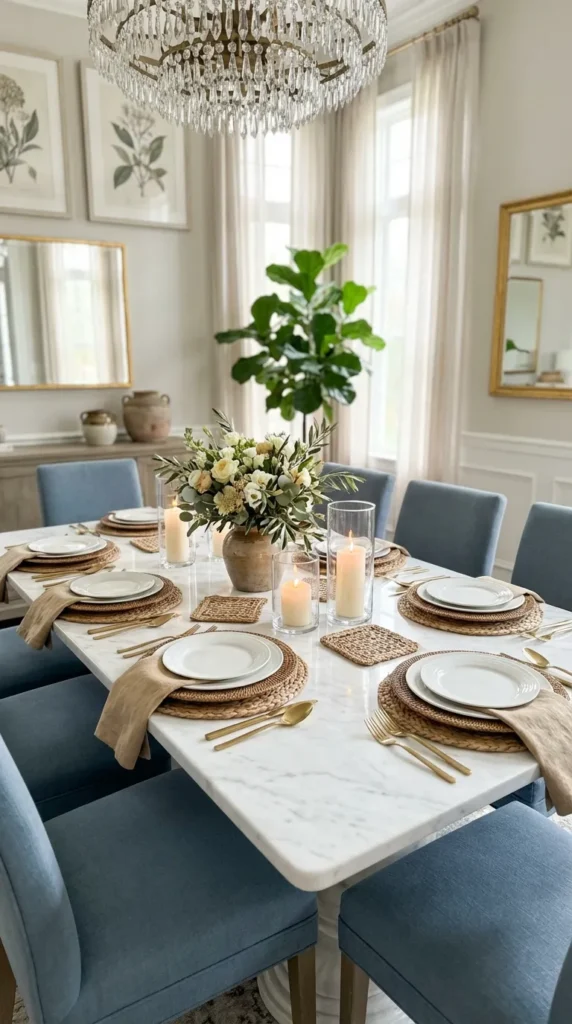 Rattan Charger Plates For Warm Contrast