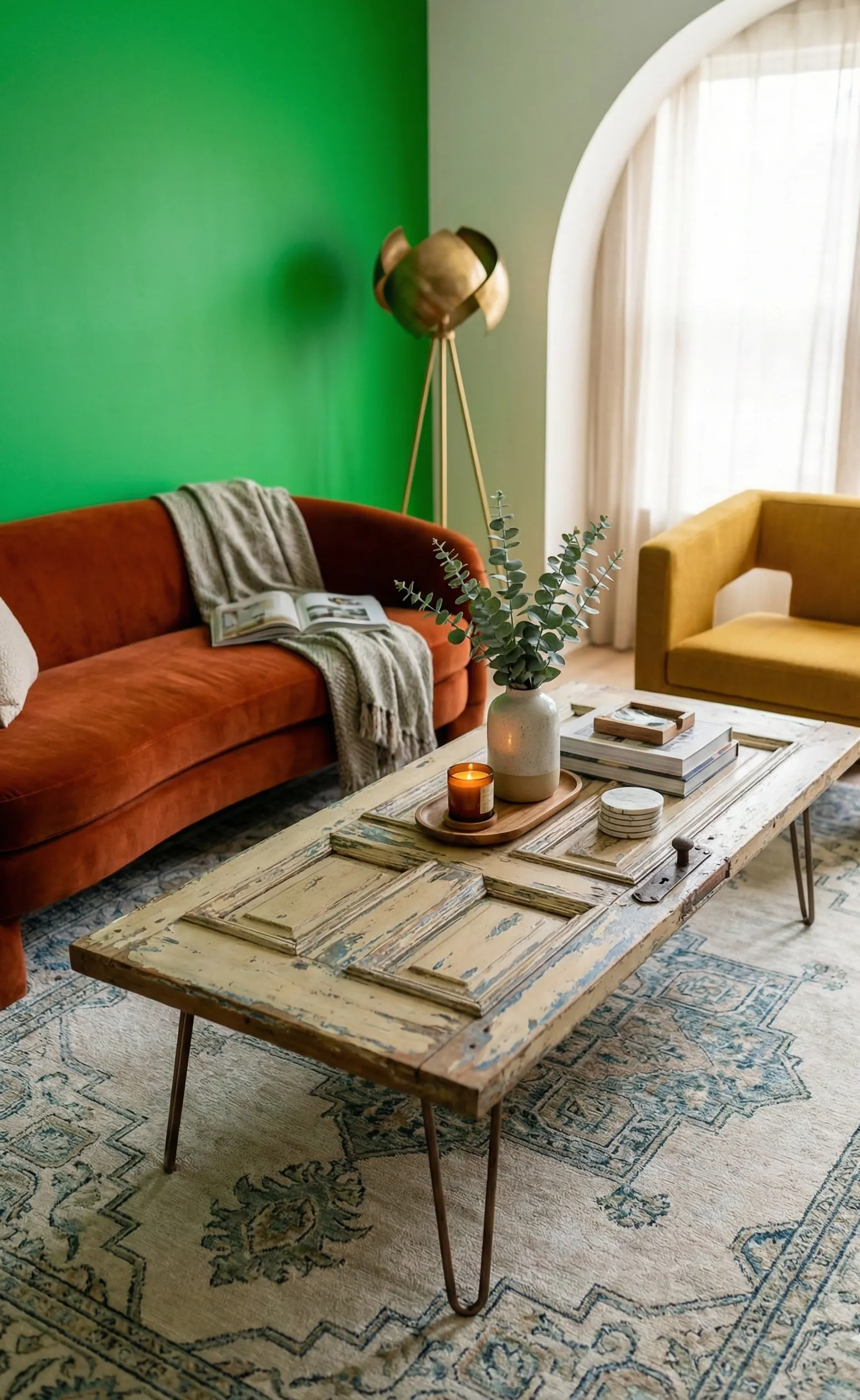 Repurposed Door Coffee Table
