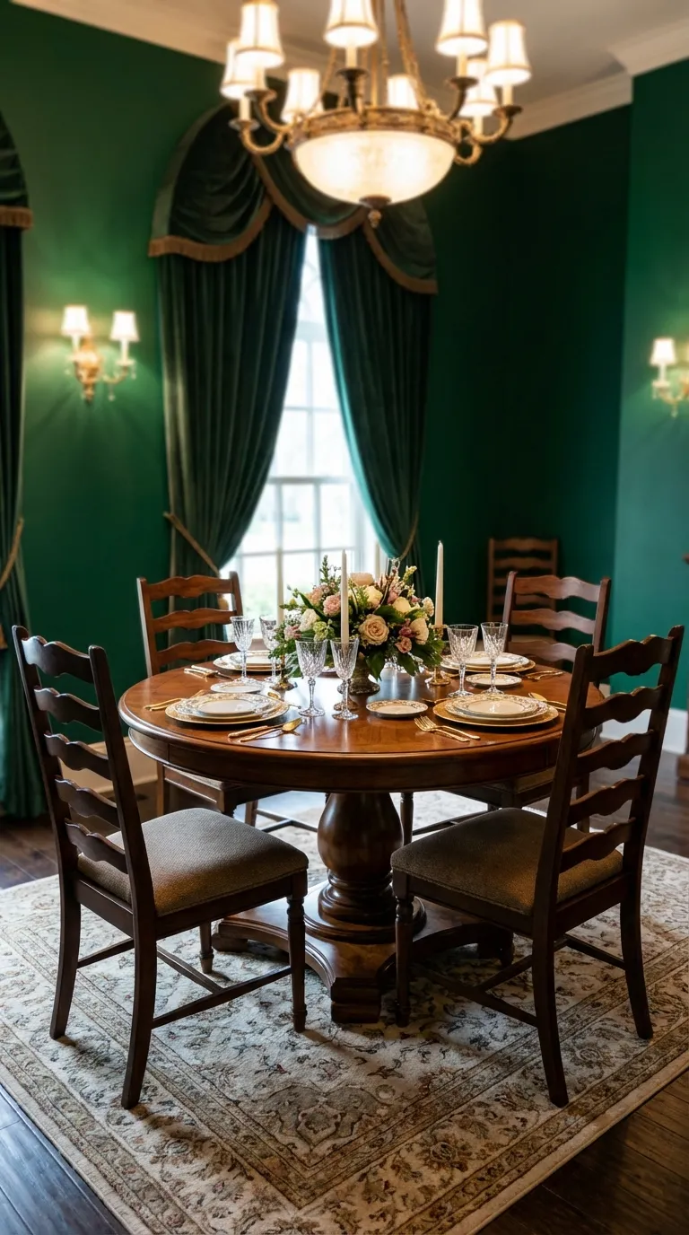 Round Solid Wood Dining Table