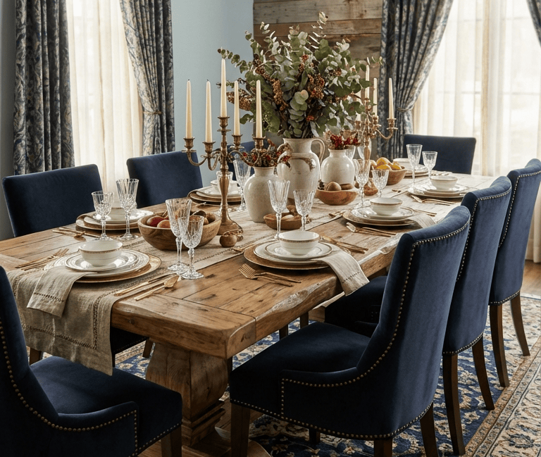 Rustic Dining Table Decor Ideas