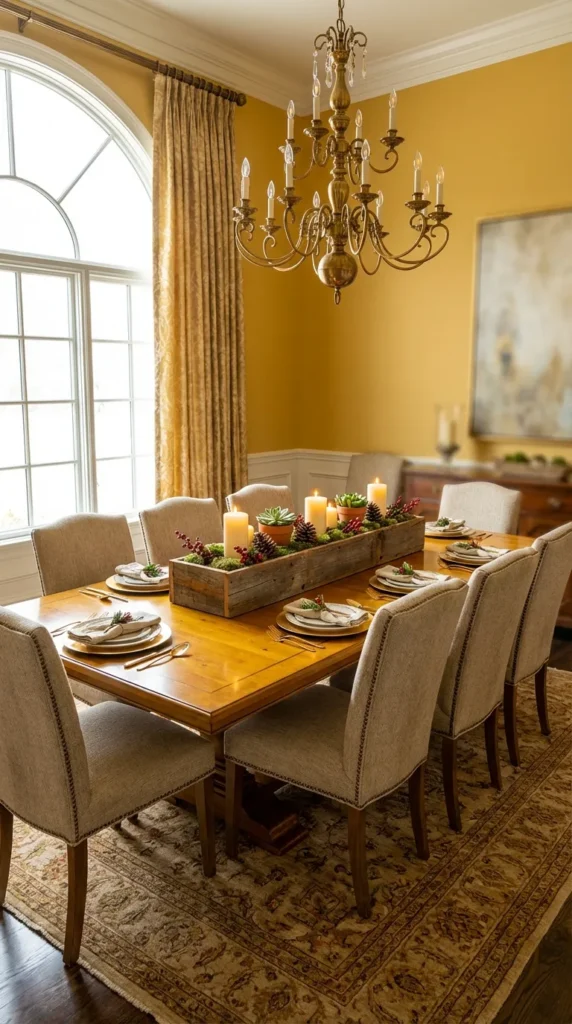 Rustic Wooden Box Centerpiece