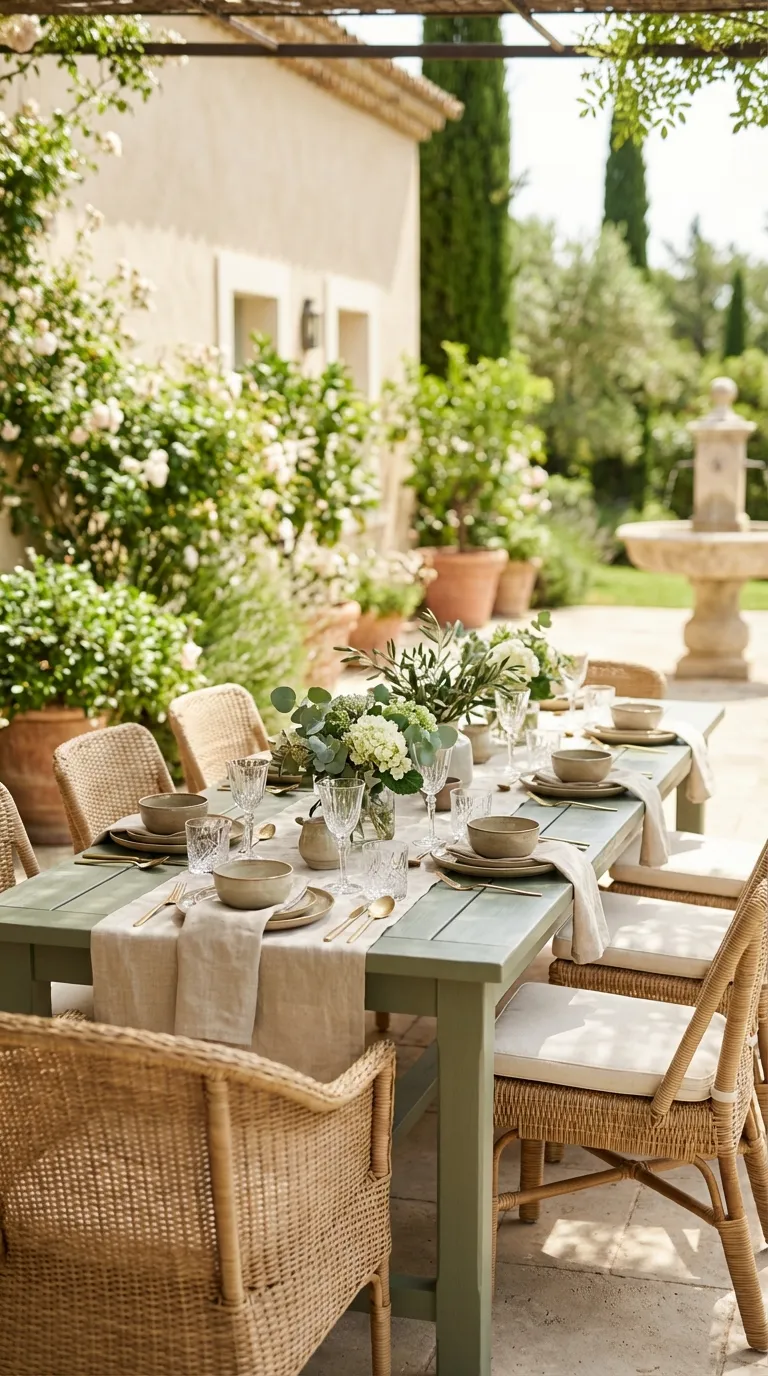 Sage Green Calm Hue Table