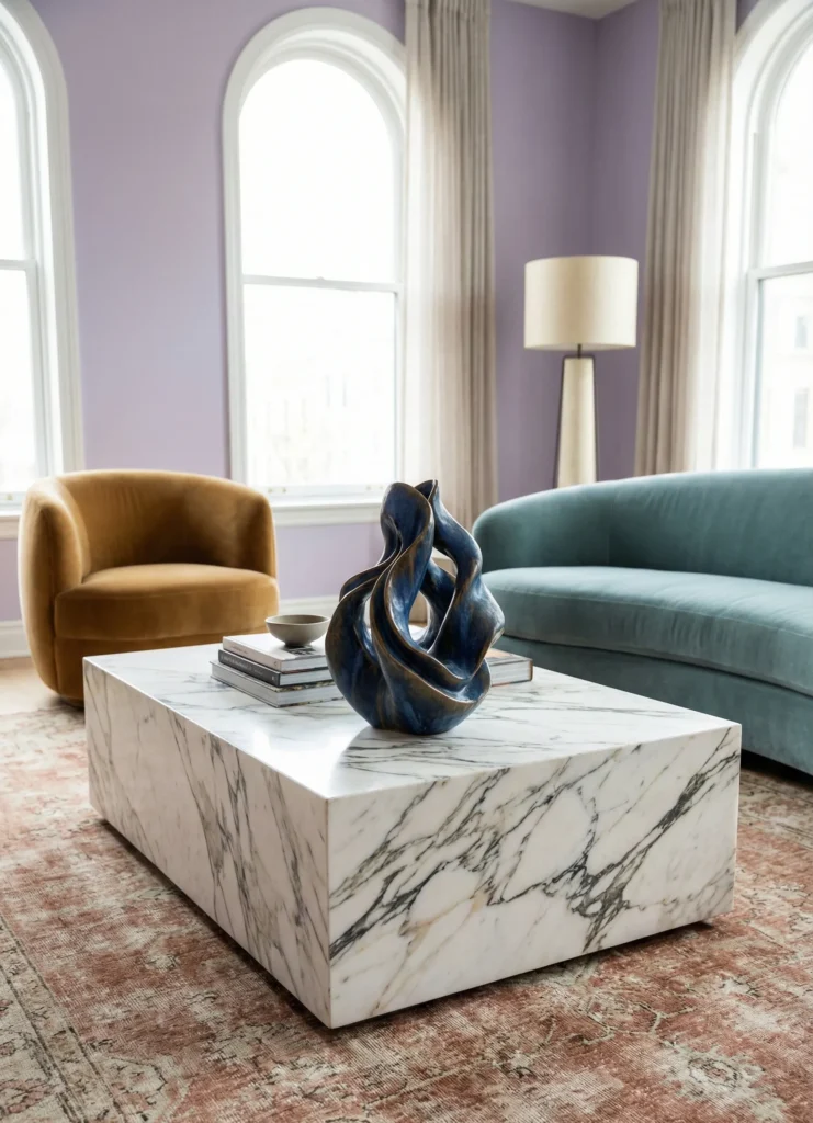 Sculptural Centerpiece on a Clean Surface