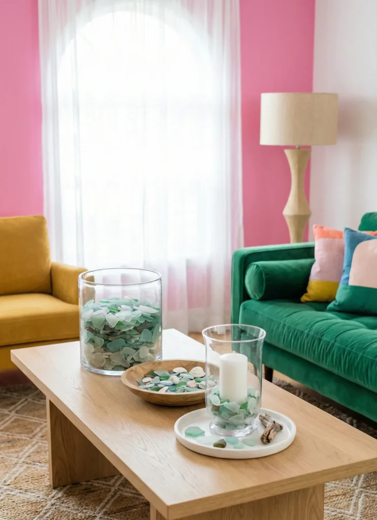 Sea Glass Decorative Display