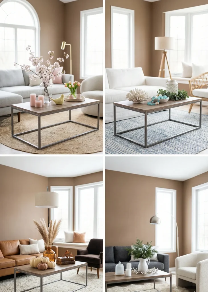 Seasonal Accent Swap (light colors for bright rooms)