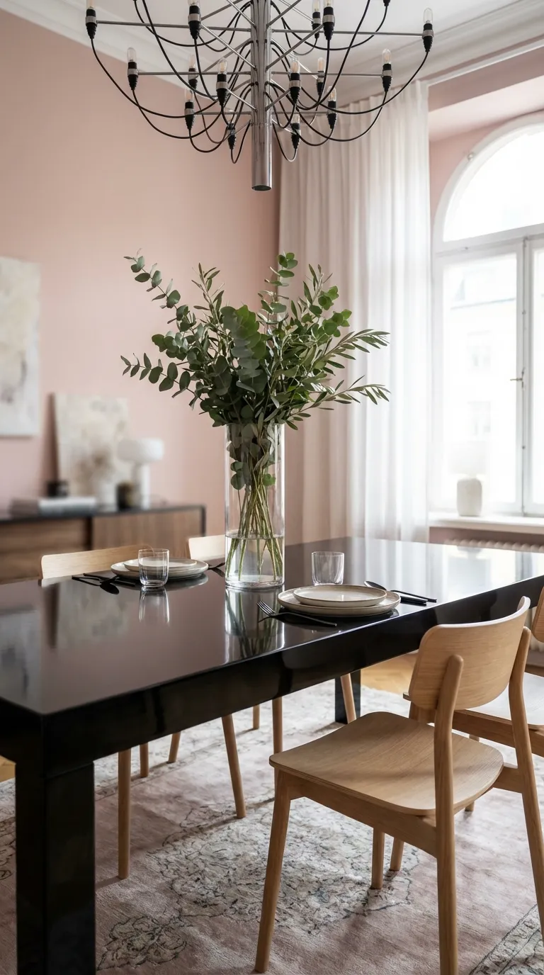Seasonal Greenery in Slim Glass Vase