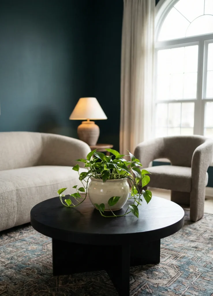 Simple Pottery Planter With Natural Greenery