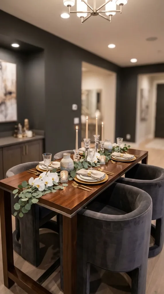 Slim Rectangular Counter Table for Small Spaces