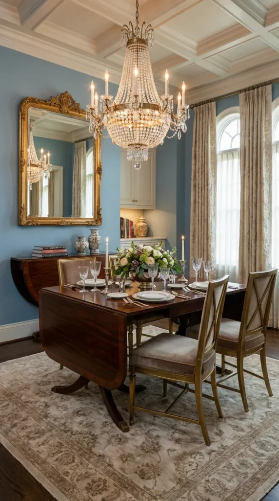 Slim Rectangular Drop Leaf Against Wall