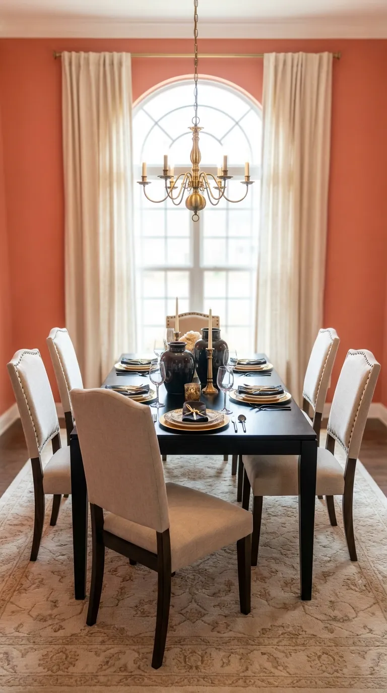 Soft Neutrals Nearby (Rug, Curtains, Cabinetry)