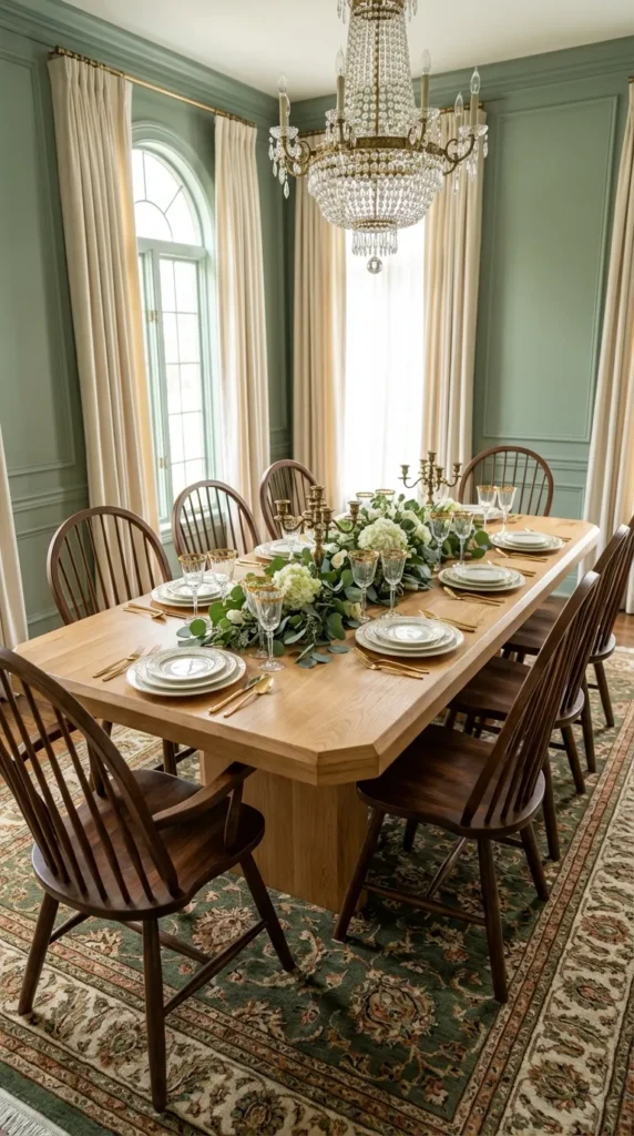 Solid Wood Table With Chamfered Edges