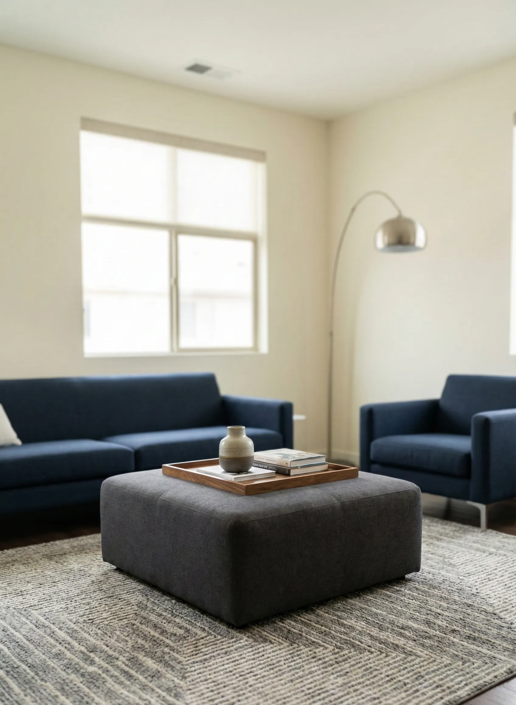 Square Ottoman for Clean, Modern Layouts
