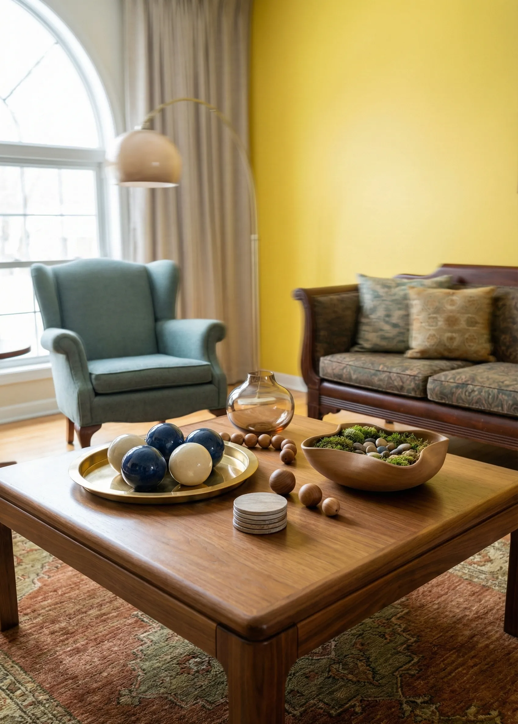 Square Table Softened With Rounded Objects