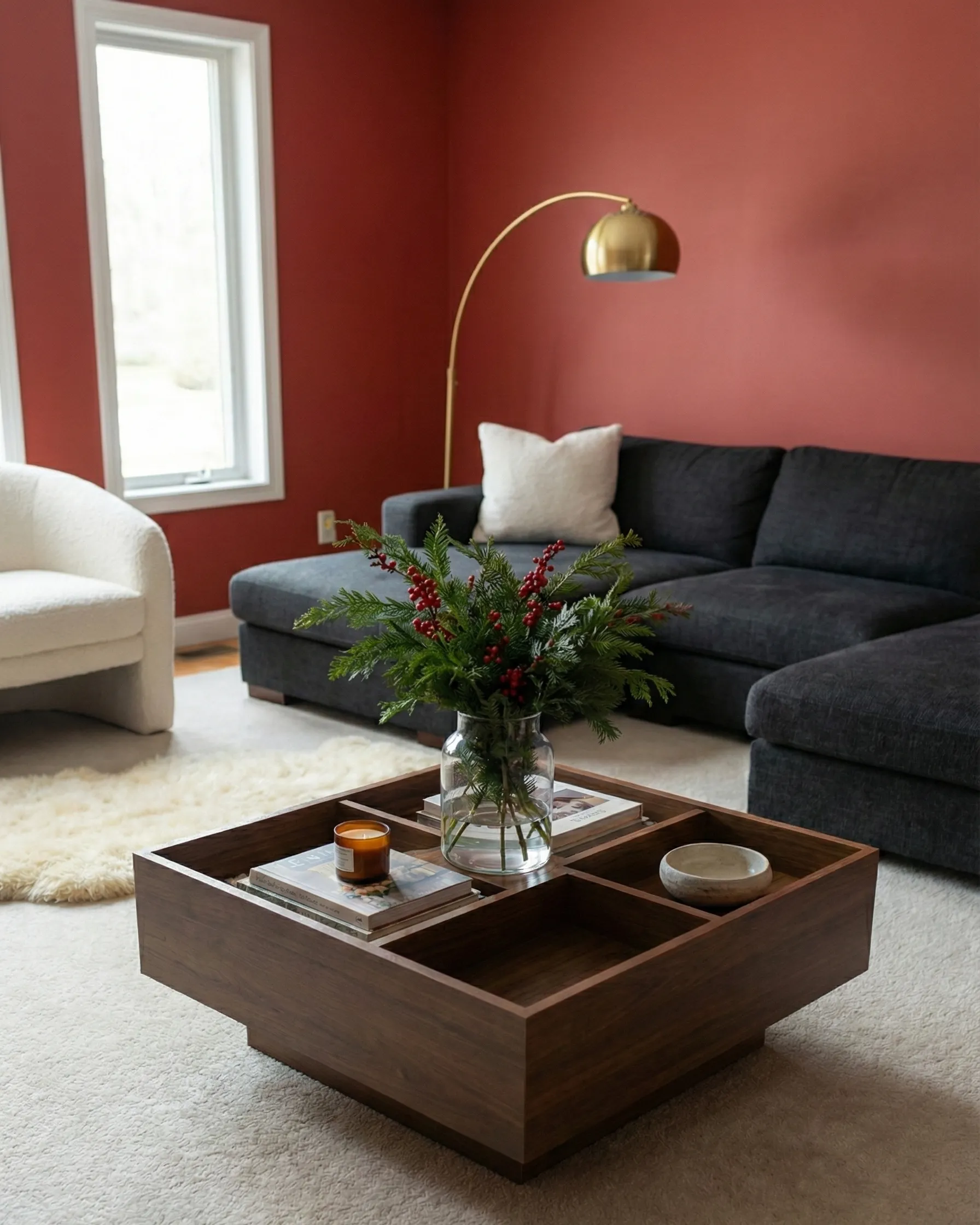 Square Table Using Seasonally Adaptable Natural Element