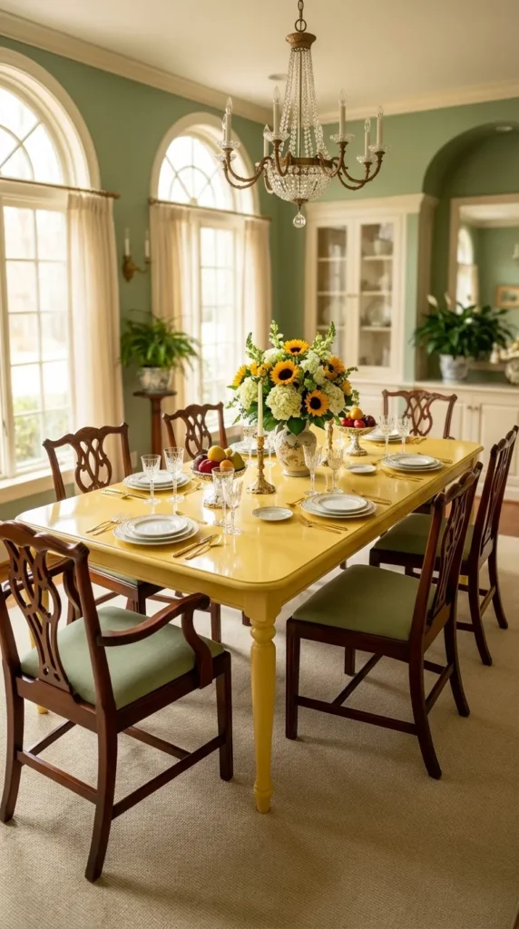 Sunny Yellow Cheerful Finish Table