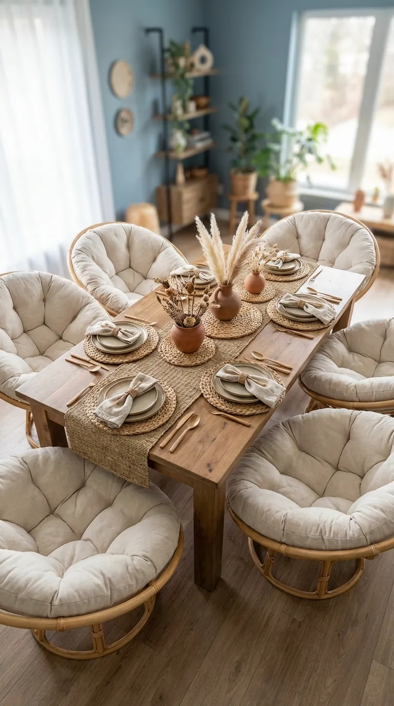 Tablescape With Woven Seagrass Accents