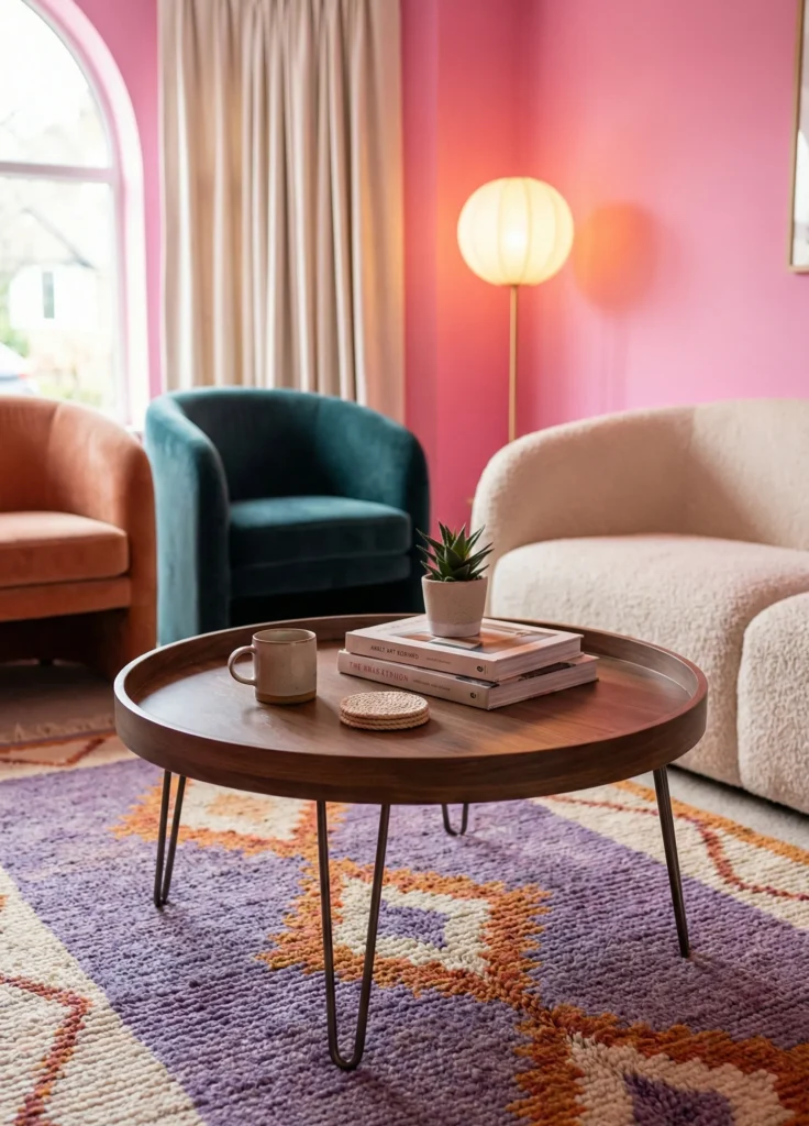 Tray-Top Coffee Table With Simple Legs
