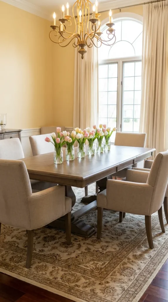 Tulips In Mason Jars