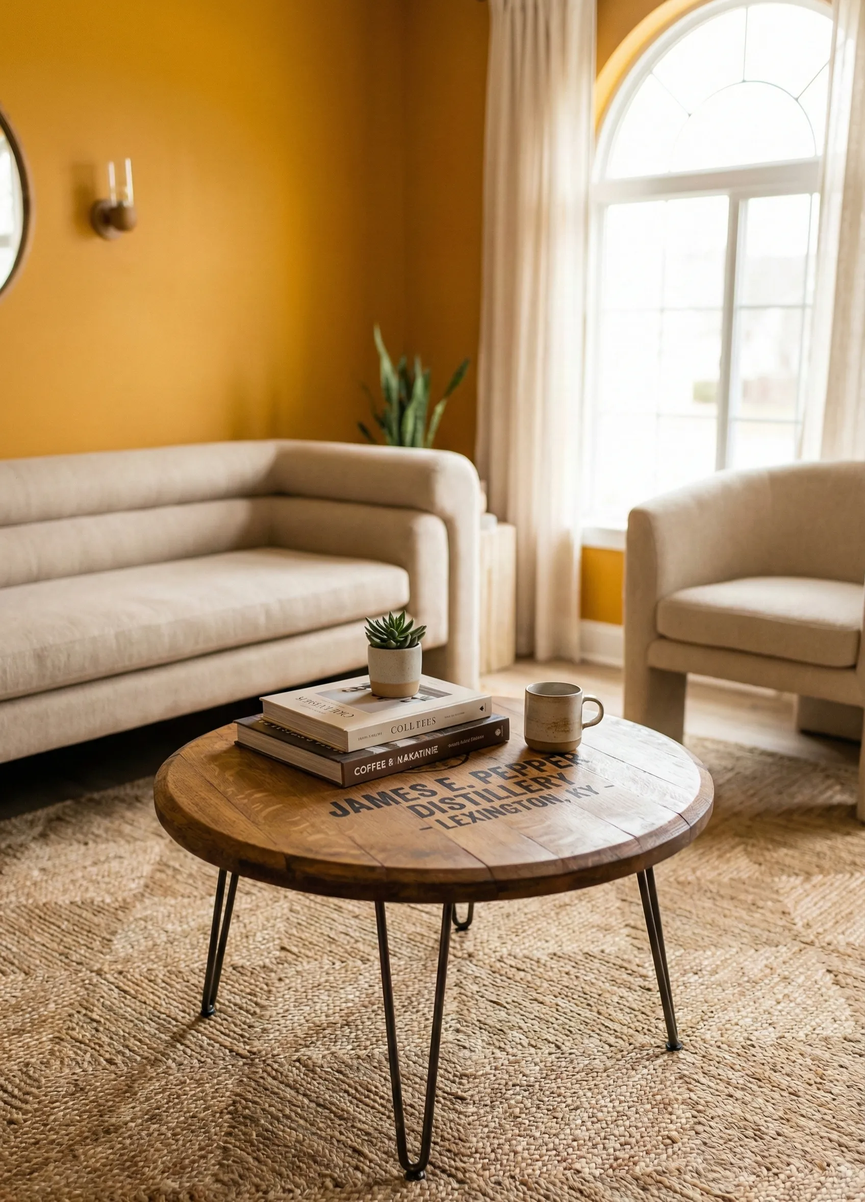 Vintage Barrel Head Coffee Table