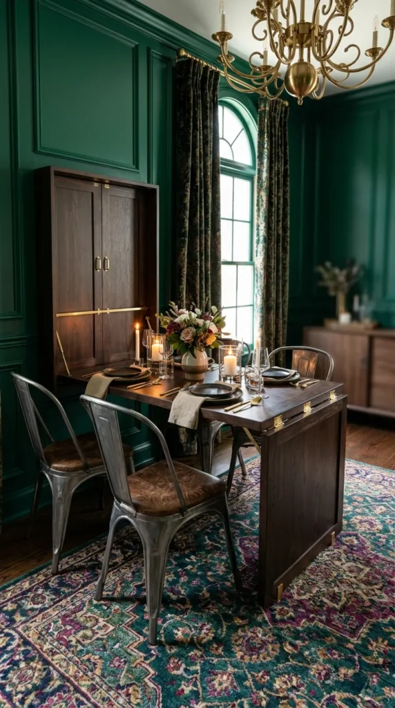 Wall-Mounted Fold-Down Dining Table