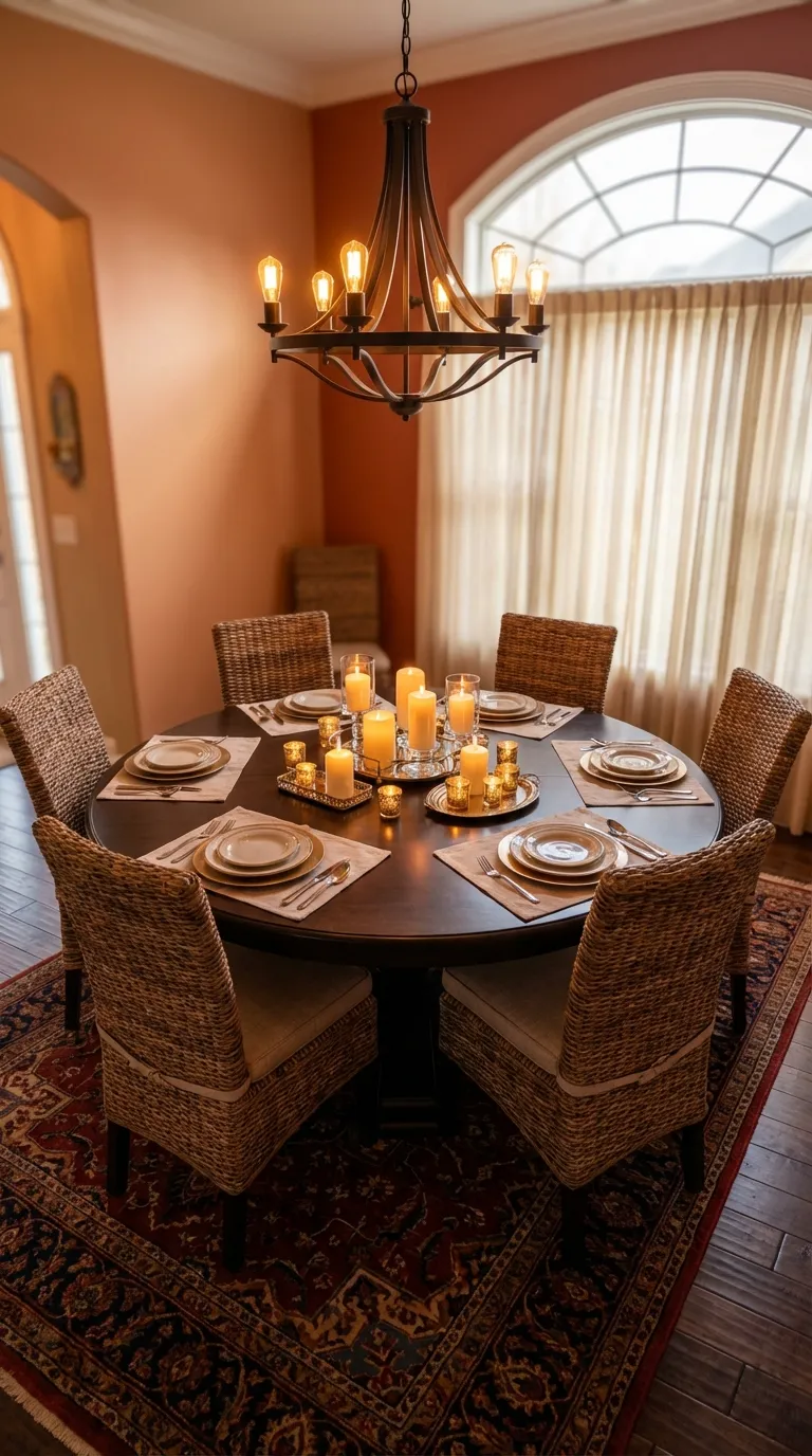 Warm Candlelit Table Styling