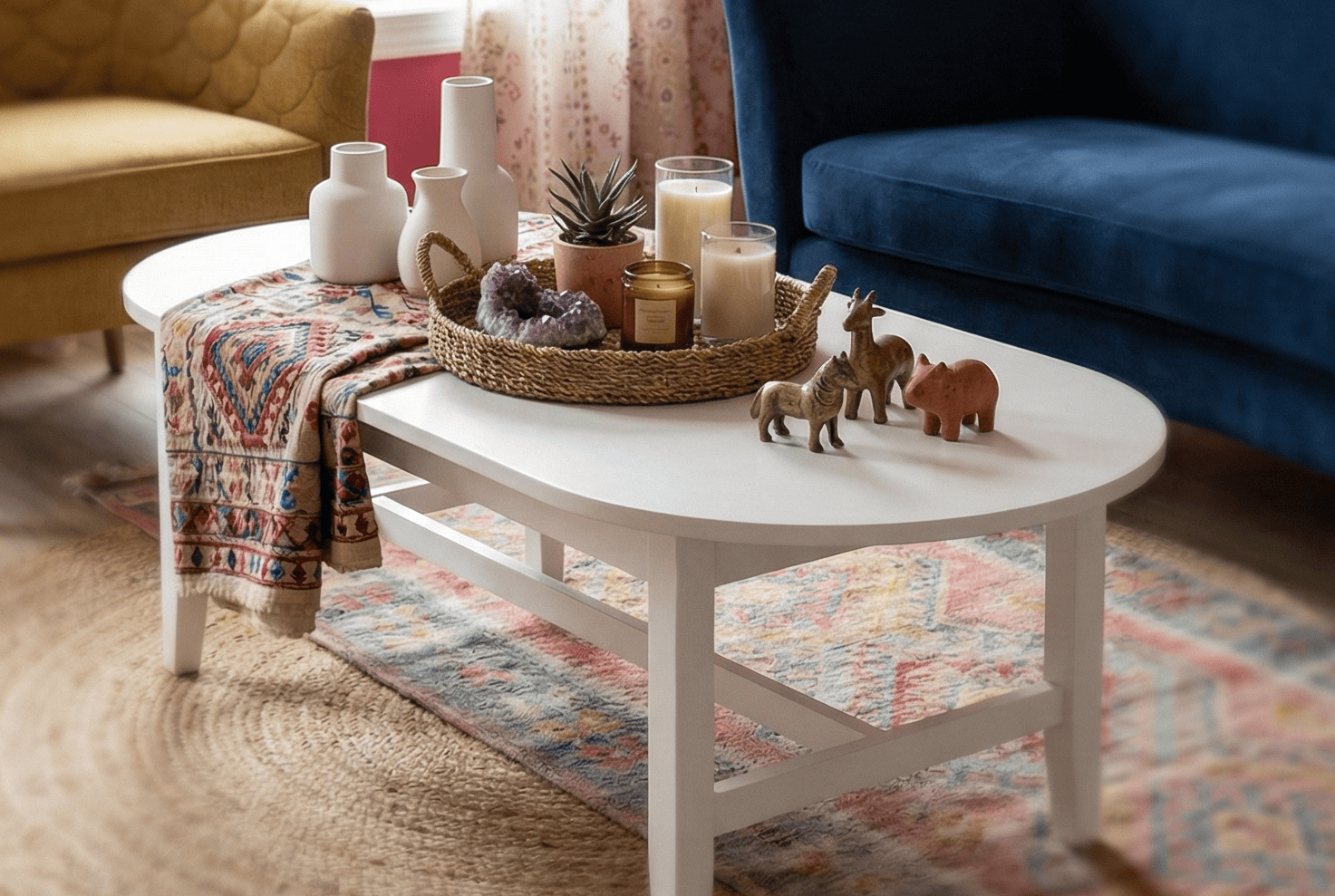 White Coffee Table Decor Ideas