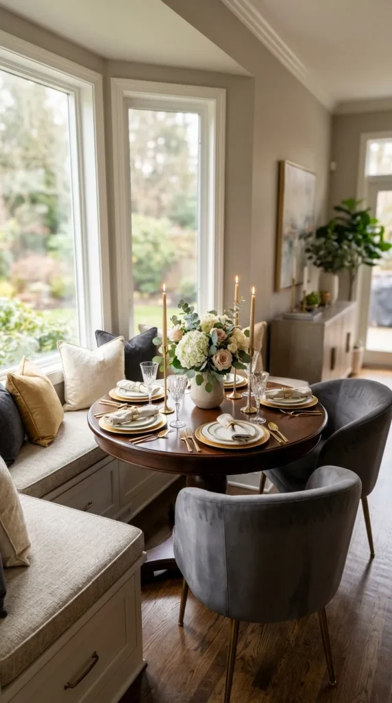 Window Nook With Built In Banquette Seating