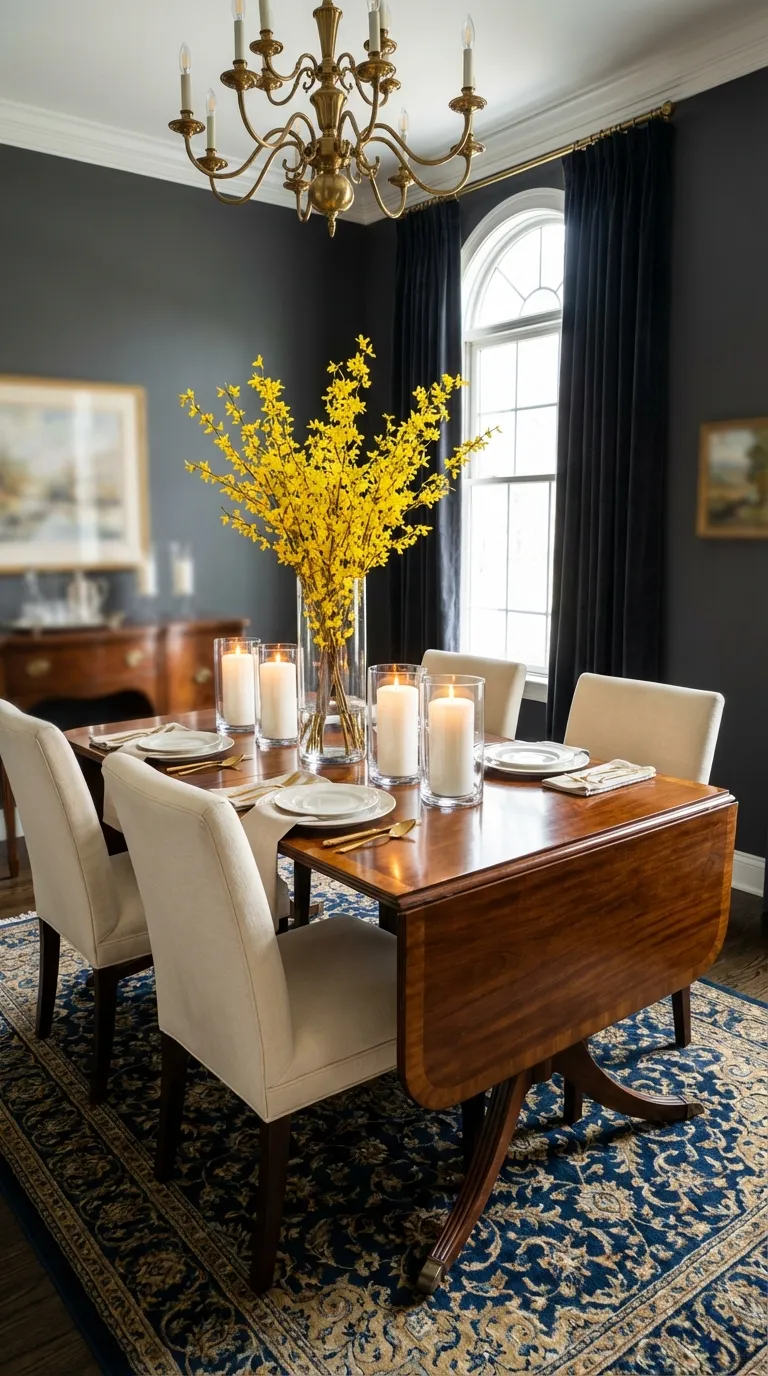 Yellow Twig With Candles