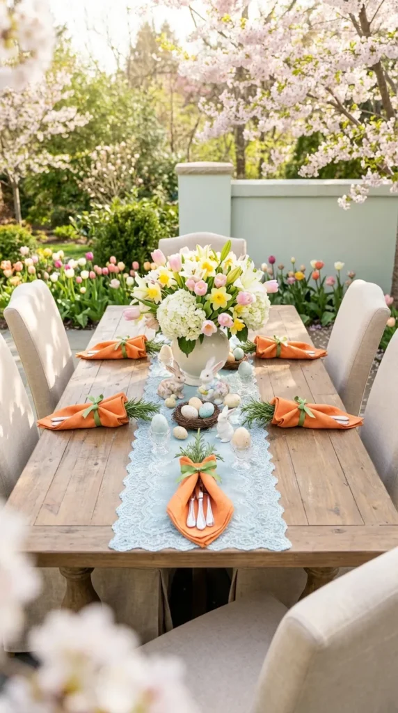 Carrot Cutlery Pockets At Each Setting