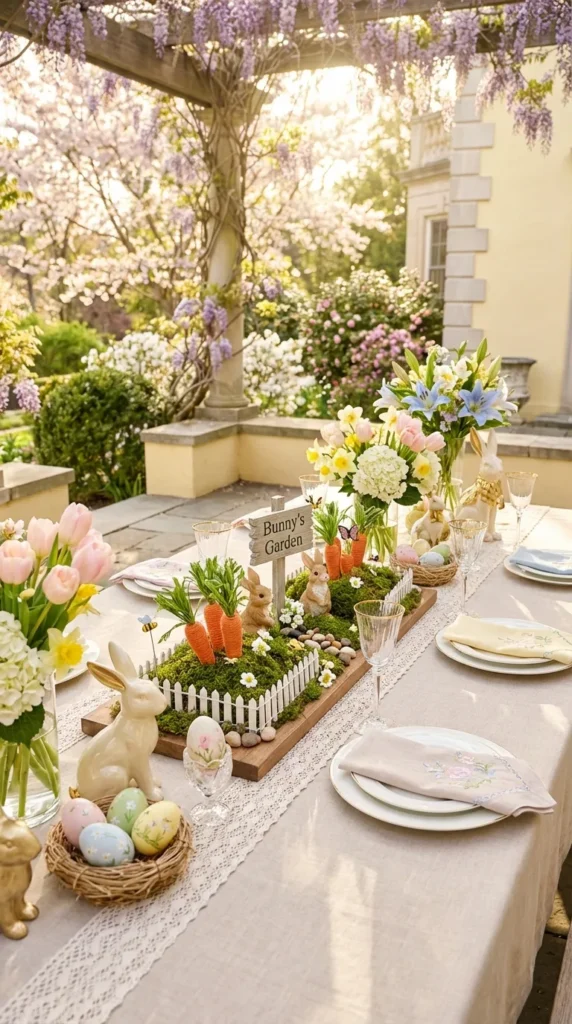 Carrot Garden Scene With Mini Bunnies