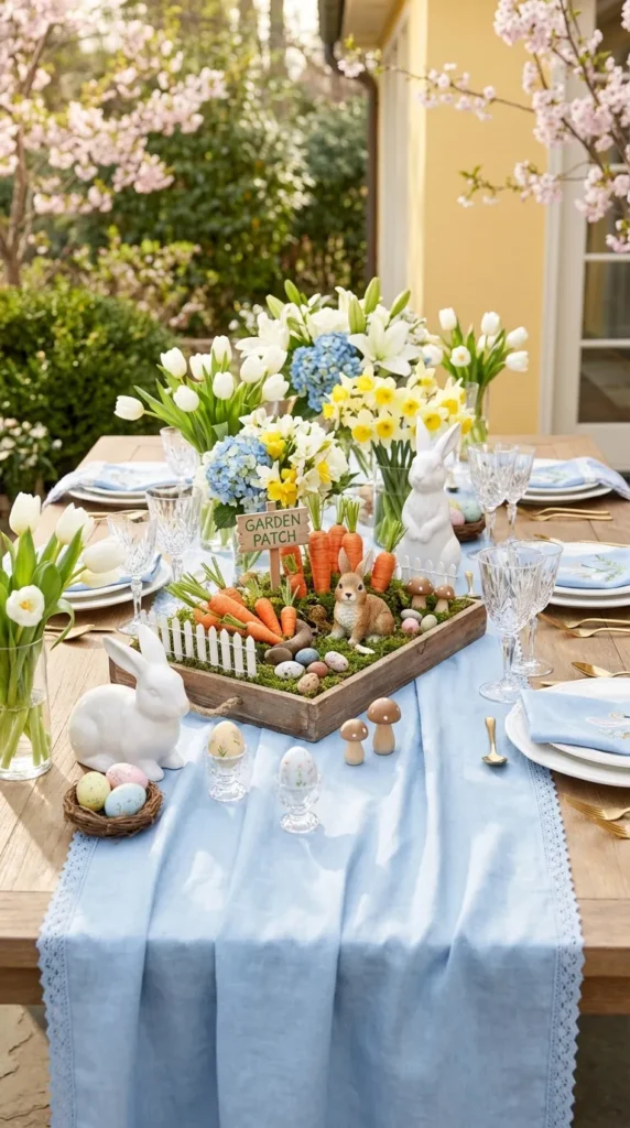 Carrot Patch Style Centerpiece On Tray
