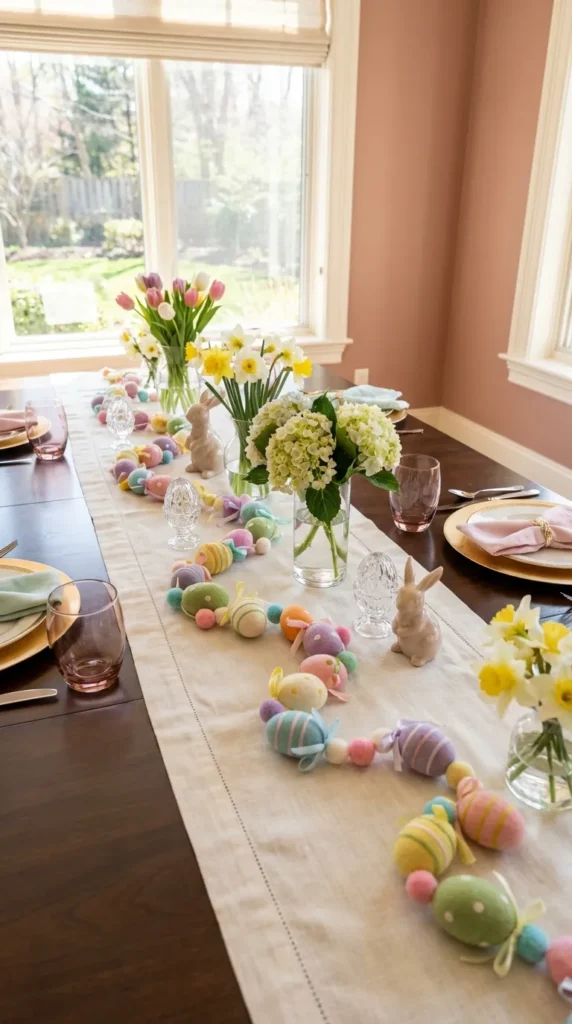 Colorful Easter Egg Garland Runner