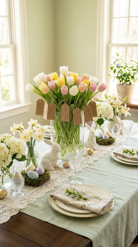 Faith Scripture Tags On Tulip Bouquet