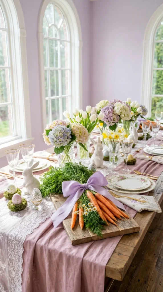 Fresh Carrots Tied With Pastel Ribbon