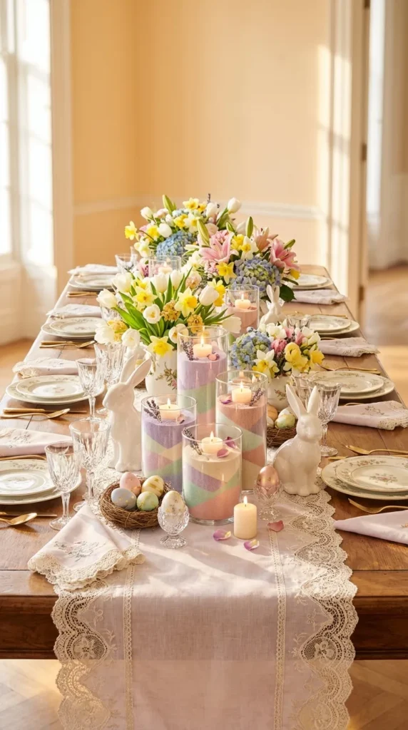 Glass Jar Candles With Colored Sand