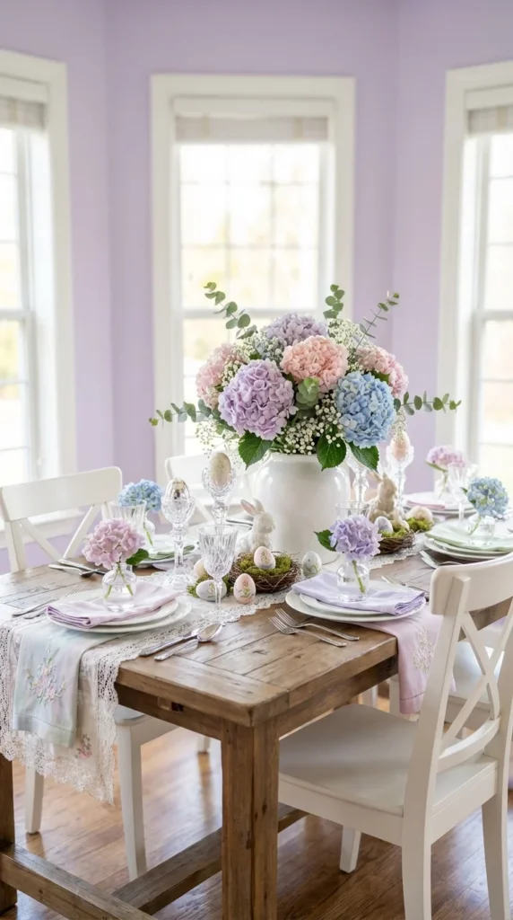 Pastel Hydrangea Flower Arrangement