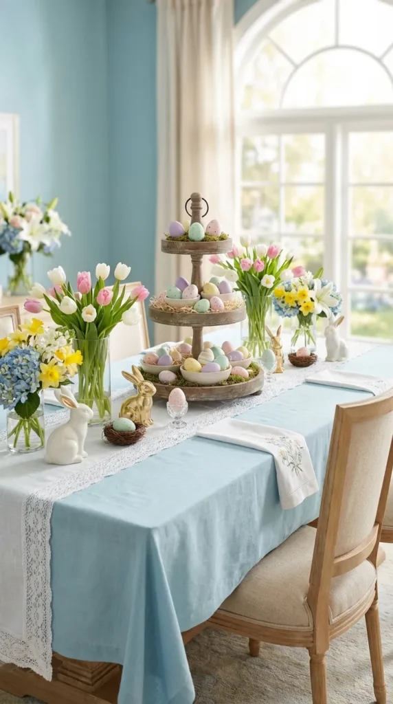Pastel Painted Egg Display Arrangement