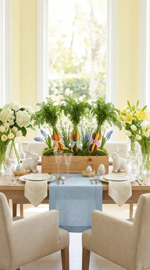 Rustic Moss Box With Wrapped Carrots