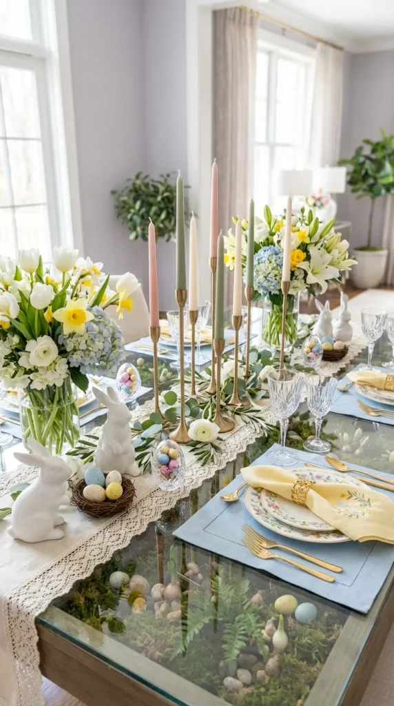 Taper Candles In Elegant Metal Holders