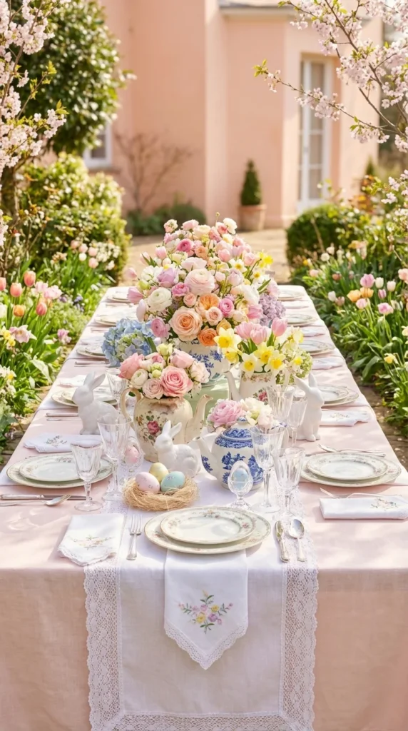 Vintage Teapot Floral Centerpiece