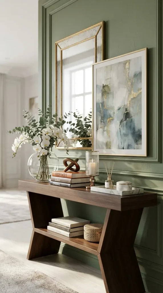 Art and Mirror Mix With Mirror Next to Artwork