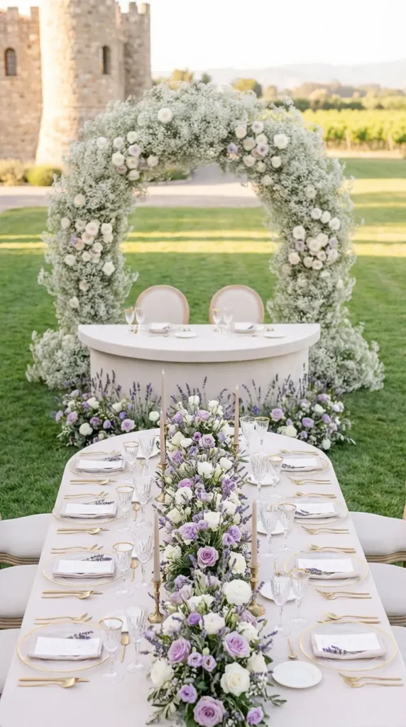 Baby's Breath Arch For A Soft Cloud-like Look