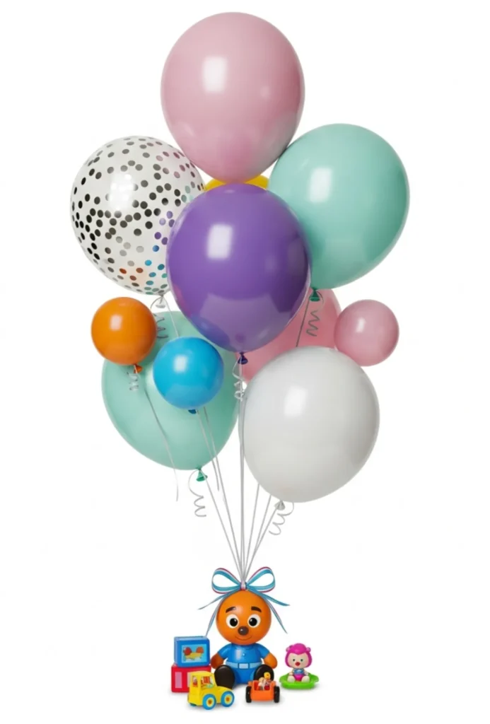 Balloon Bundle with Toy Anchors Centerpieces