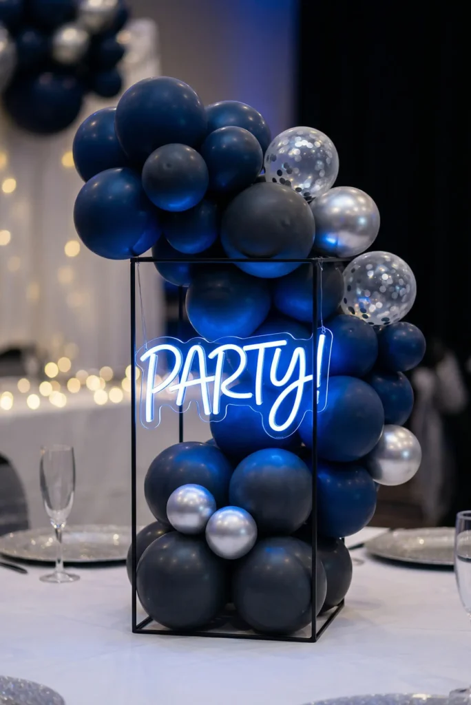 Balloon and LED Neon Sign Combo Centerpieces
