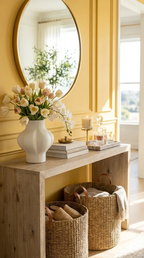 Baskets Under Console For Storage