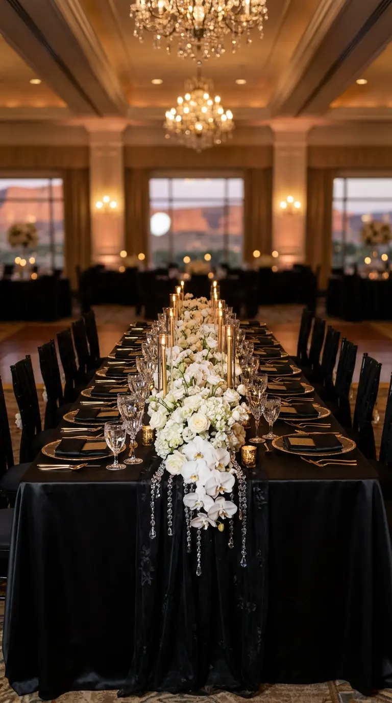 Black Satin Tablecloths