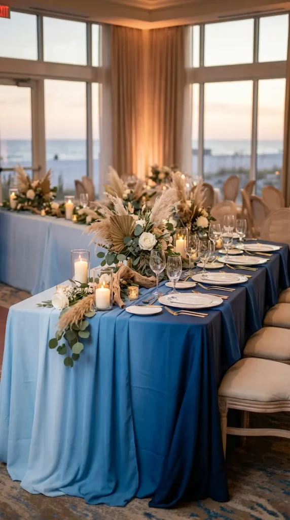 Blue Ombre Table Linens